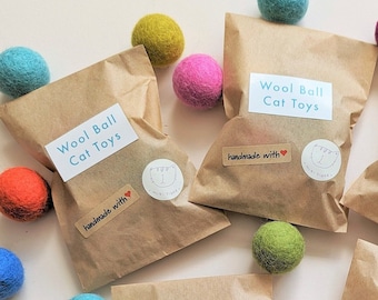 Christmas Cat Toy Gifts Catnip Infused Wool Felt Balls New Zealand Wool Cat Balls Birthday Cat Gifts Cat Toys Interactive for Indoor Cats