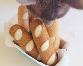 Cat Toys Baguette Catnip Cat Toy Easter Cat Toys Cat Gifts for Cat Lover Gifts Unique Cat Toy Organic Cat Toys Bread Crazy Cat Lady Baker