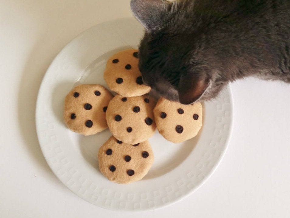 Cat Toys Catnip Chocolate Chip Cookie Cat Toy Donuts Cat Toys Etsy