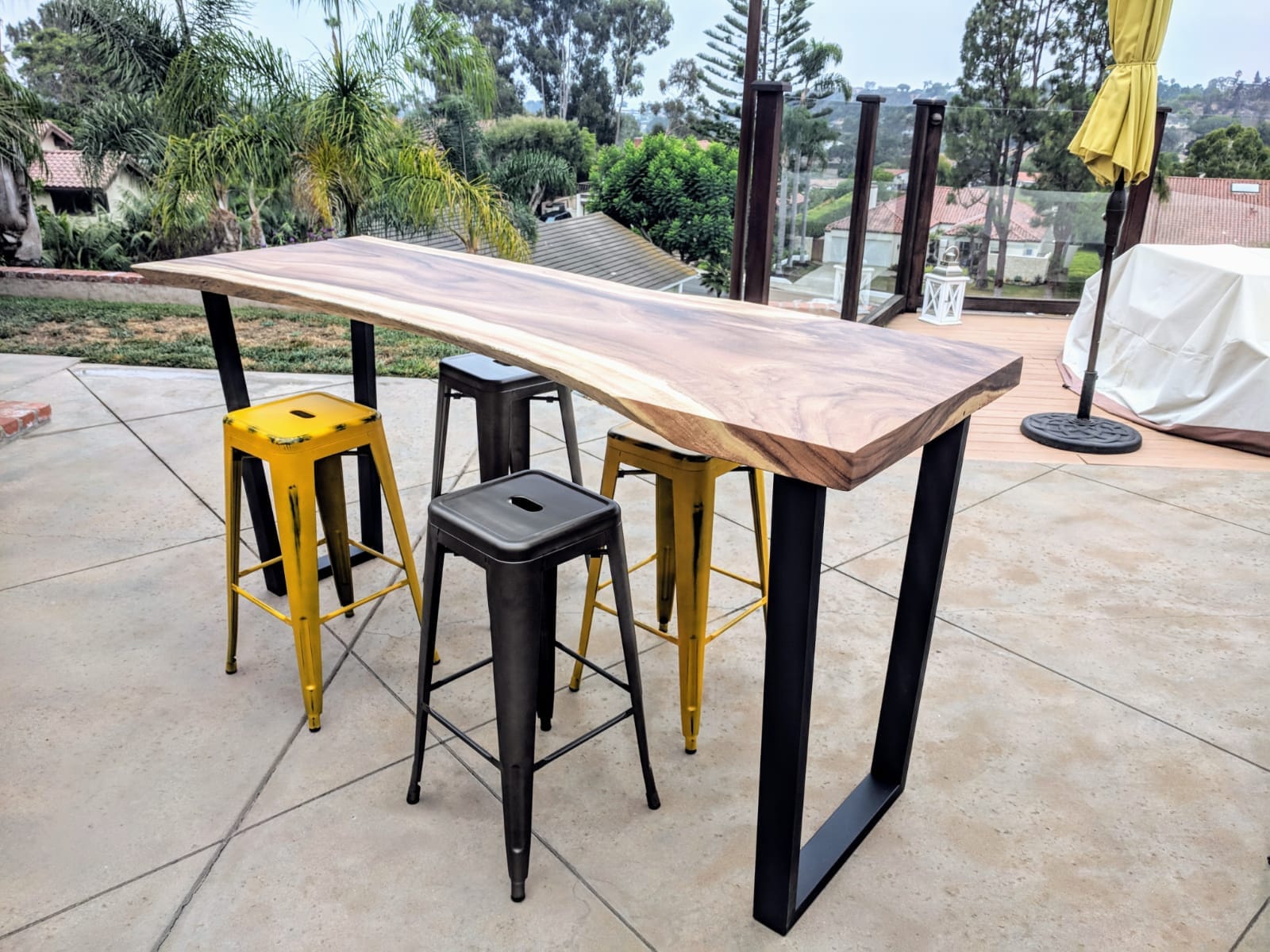 Outdoor Live Edge Bar Top I Solid Acacia Wood Bar Top I Modern Etsy