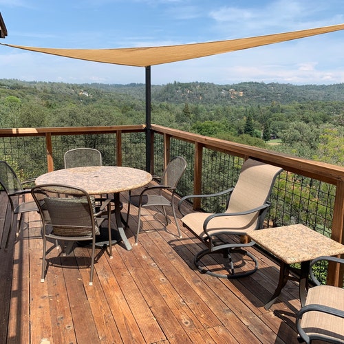 Height Adjustable Sun Shade Sail Post 