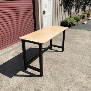 H Style Leg Frame, Steel Desk Base With Foot Rest, Steel Table Base,Table Leg, Heavy Duty Steel Table Frame, Steel Dining Table Frame