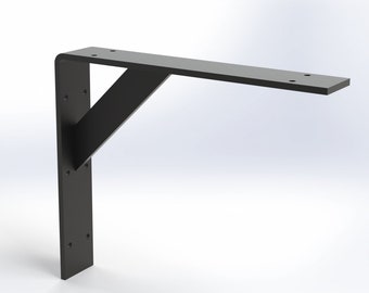 Shelf Bracket Style 3 - HD L Bracket with Gusset- Comes Powdercoated - Floating Shelf Bracket, Metal Bracket, Wall Bracket,  Wall Hangar