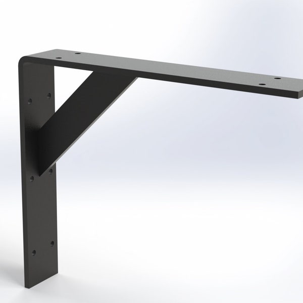 Shelf Bracket Style 3 - HD L Bracket with Gusset- Comes Powdercoated - Floating Shelf Bracket, Metal Bracket, Wall Bracket,  Wall Hangar