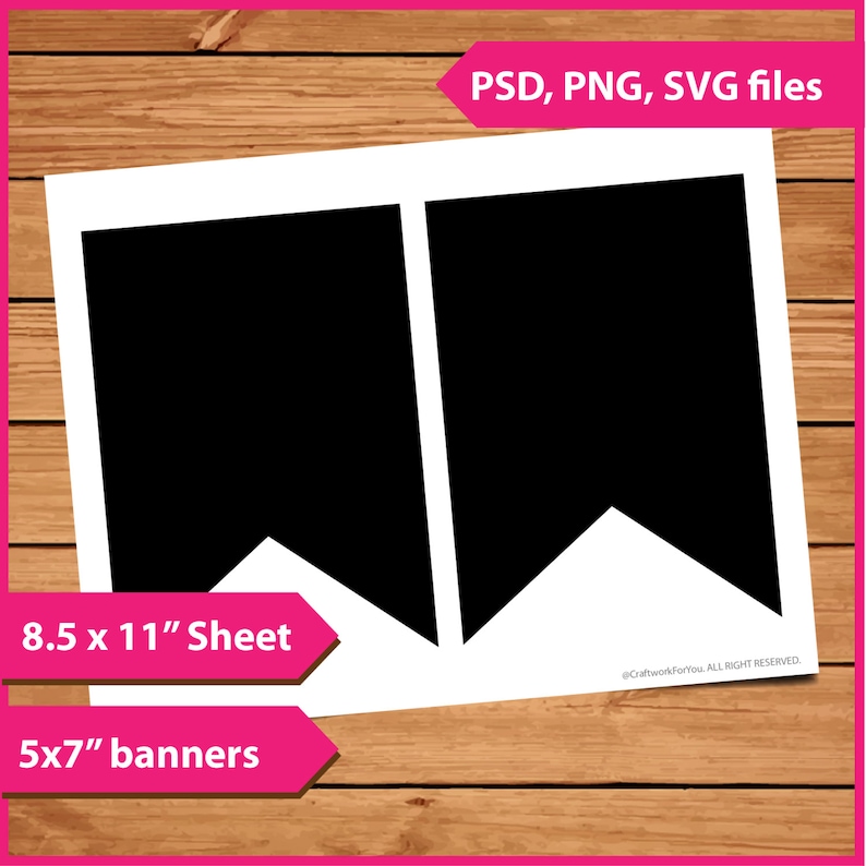 Banner Template Instant Download Psd Png And Svg Files Etsy