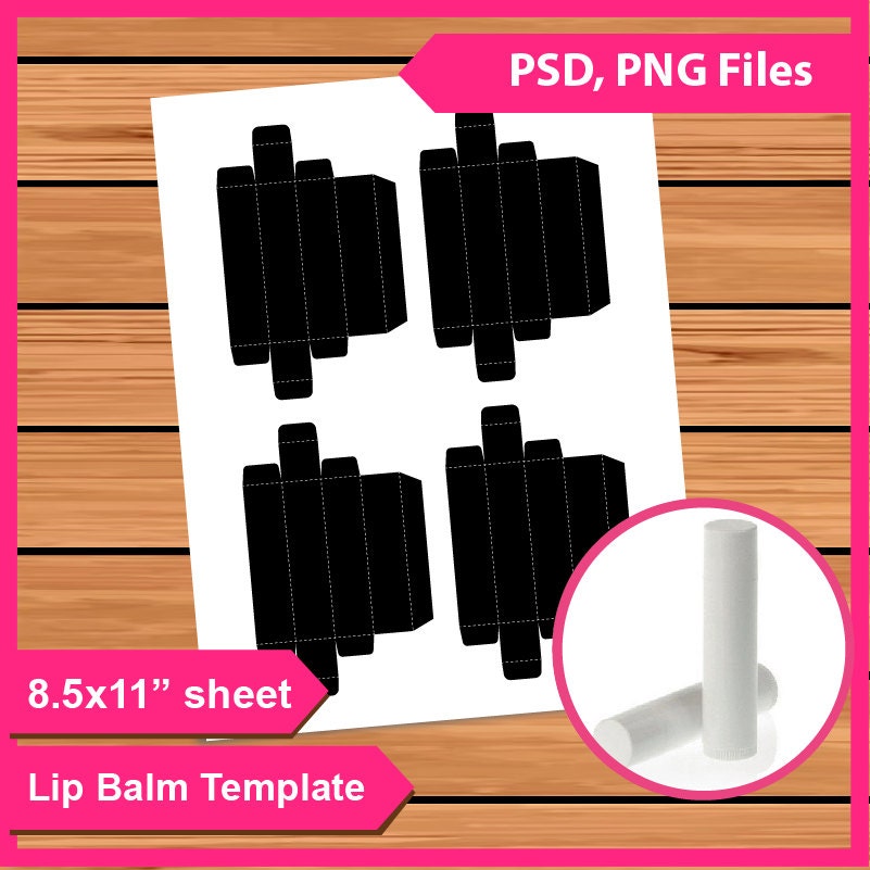 Lip Balm Boxes template Instant Download PSD PNG and SVG Etsy