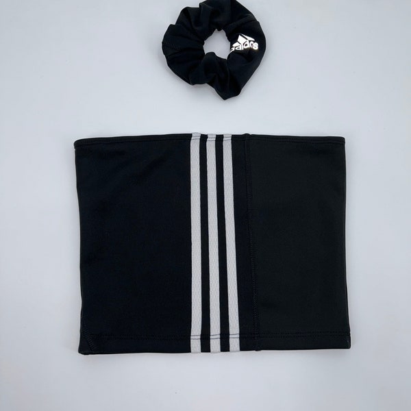 Reworked 1/1 Adidas Tube Top and Scrunchie Set Black and White Small