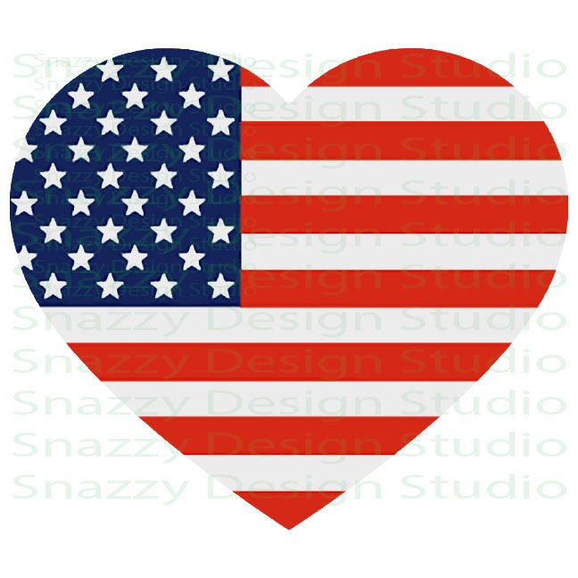 Download 4th Of July American Flag Heart Svg Cutting File Eps Etsy