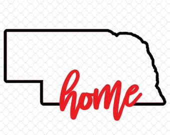 Nebraska svg ~ Nebraska State overzicht ~ Nebraska thuis ~ Nebraska State ~ Nebraska Cornhuskers ~ Voetbal ~ SVG, DXF, EPS ~ Cricut ~ Silhouet