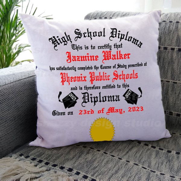 High School Diploma svg ~ Graduation Diploma svg ~ Diploma svg ~ Cut File ~ you MUST have the FONT Olde English to edit! ~ Instant Download