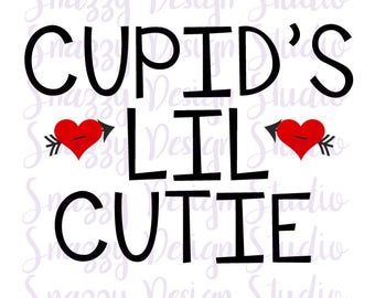 Valentine SVG ~ Cupid's Lil Cutie SVG ~ Love svg ~ Hearts SVG ~ Valentines svg ~ Valentine's Day svg ~ Instant Download