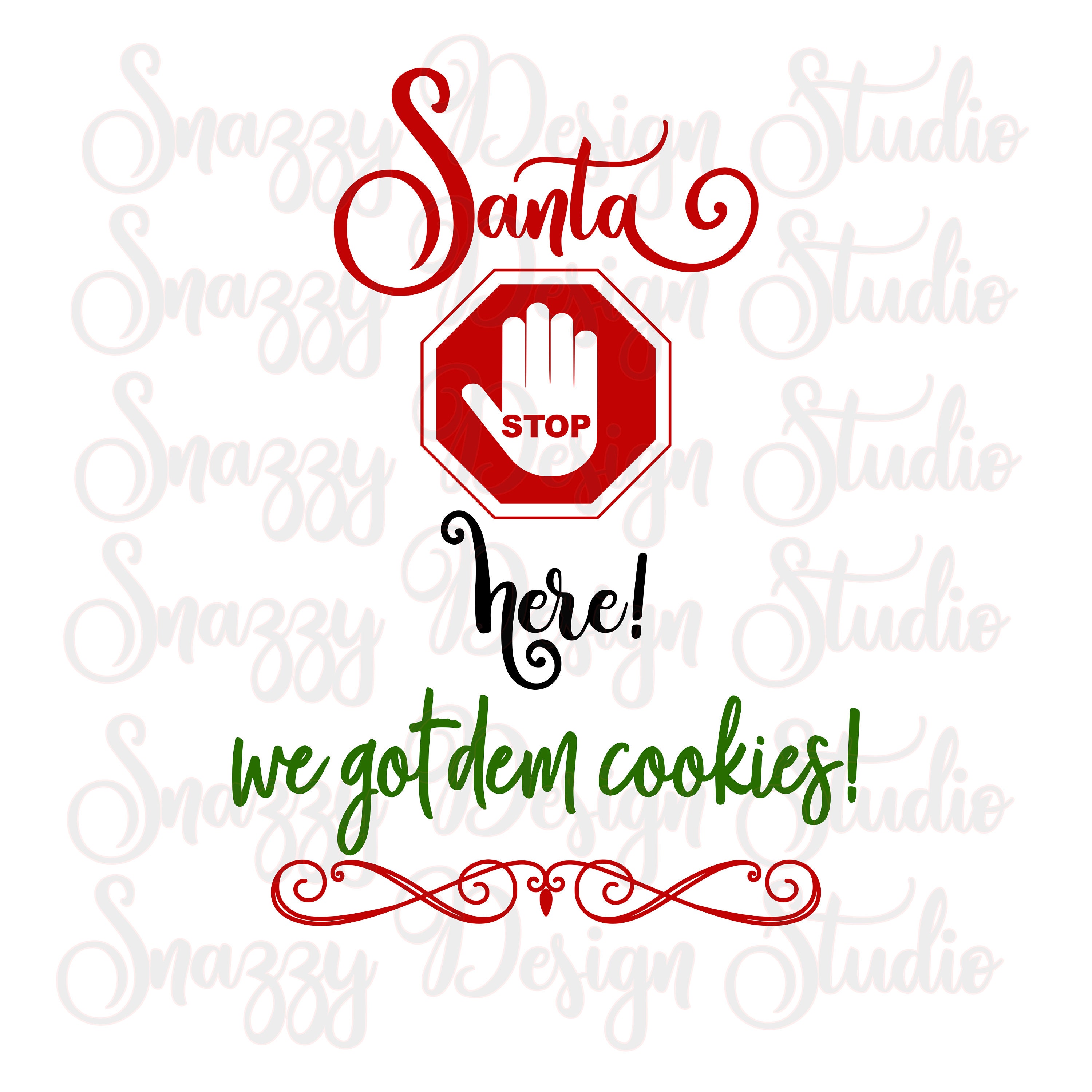Santa Stop Here Svg Santa Cookies Svg Christmas Svg santa | Etsy