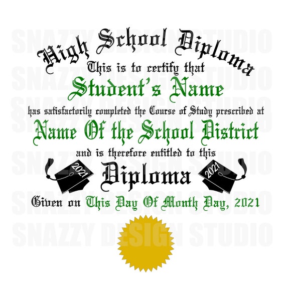 Download High School Diploma Svg Graduation Diploma Svg Diploma Svg Etsy