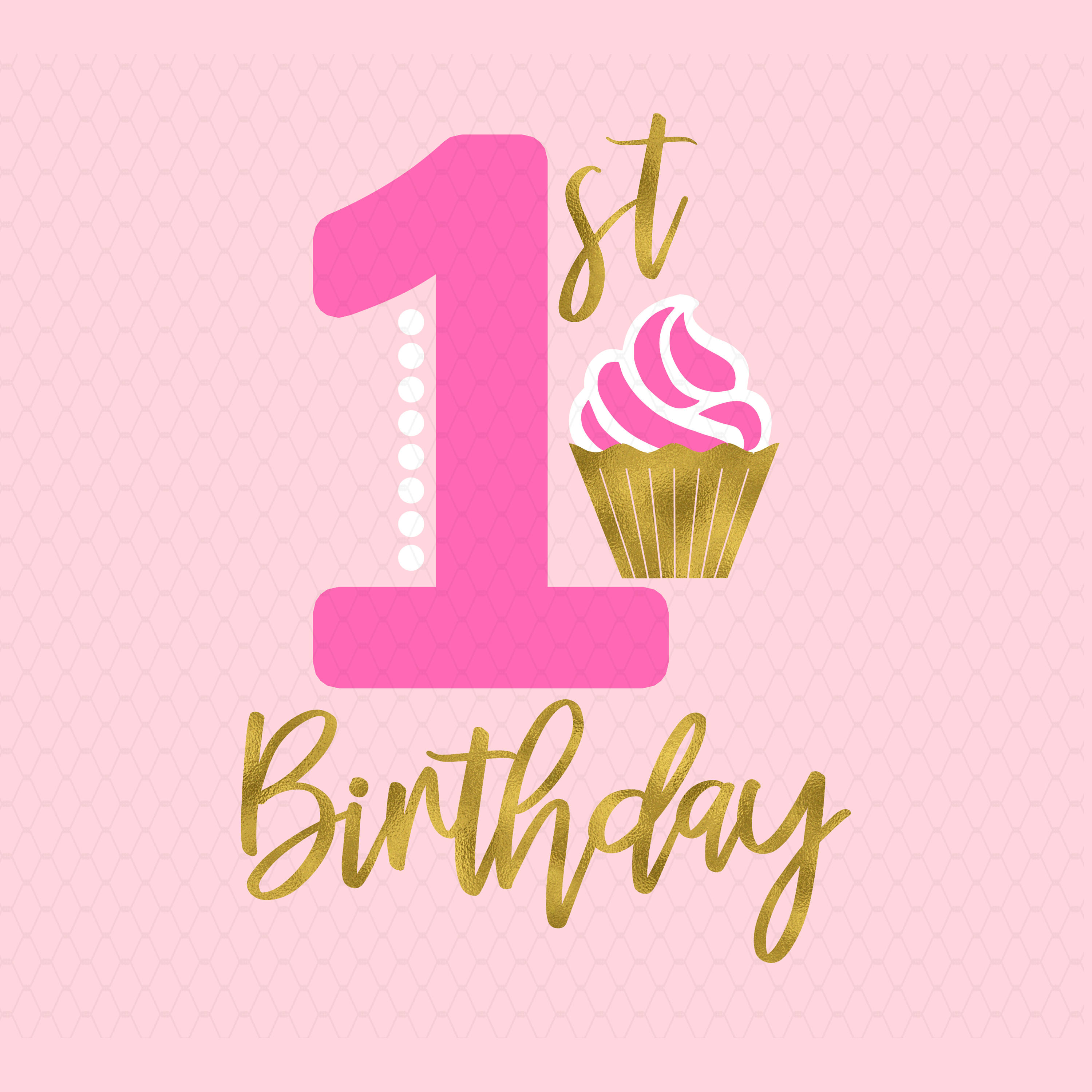 Download 1st birthday svg First birthday svg Cupcake Birthday | Etsy