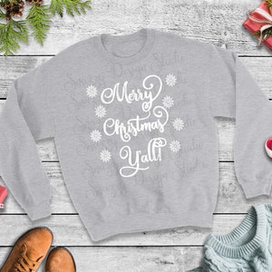 Merry Christmas y'all Svg, Christmas Svg, Holiday Svg, Winter Svg, Santa Svg, Christmas Cut Files, Cricut Cut Files, Instant Download  ~ 2