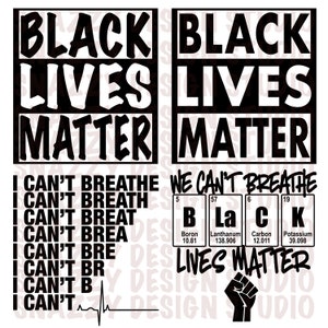 Black Lives Matter svg combo pack ~ 4 files ~ I can&#39;t breathe svg ~ Straight Outta svg ~ We can&#39;t breathe ~ SVG,DXF,EPS ~ Instant Download