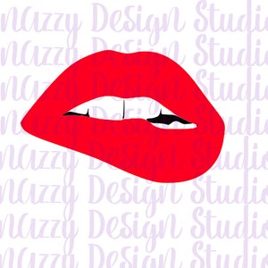 Lips ~ Biting lips ~ Lips Cut File ~ Fashion Lips ~ Mouth svg ~ Sexy Lips ~ Lip Biting ~ (SVG, EPS, DXF)