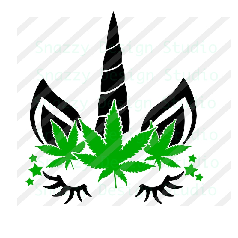 Download Weed Unicorn Face SVG 420 Unicorn 420 Weed Marijuana Plant ...