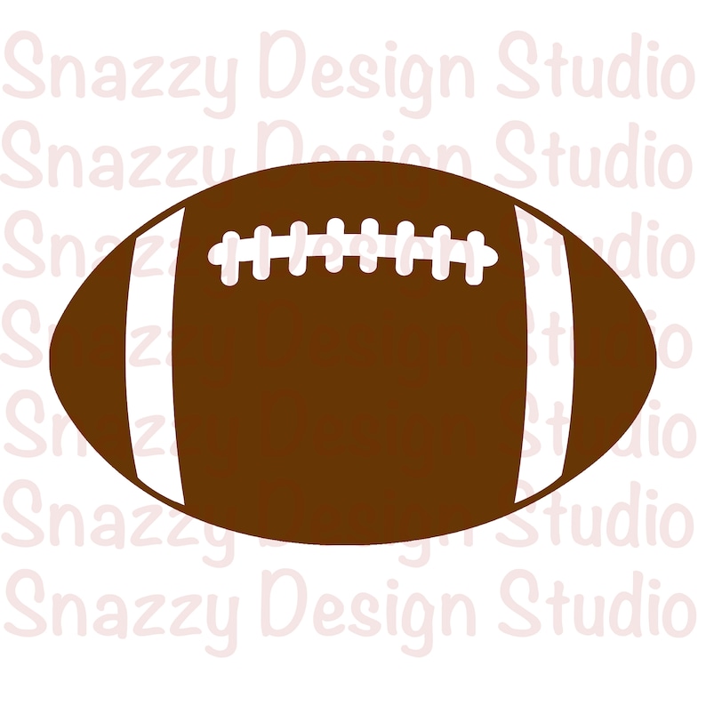 May include: A brown and white football with laces. The football is isolated on a white background.