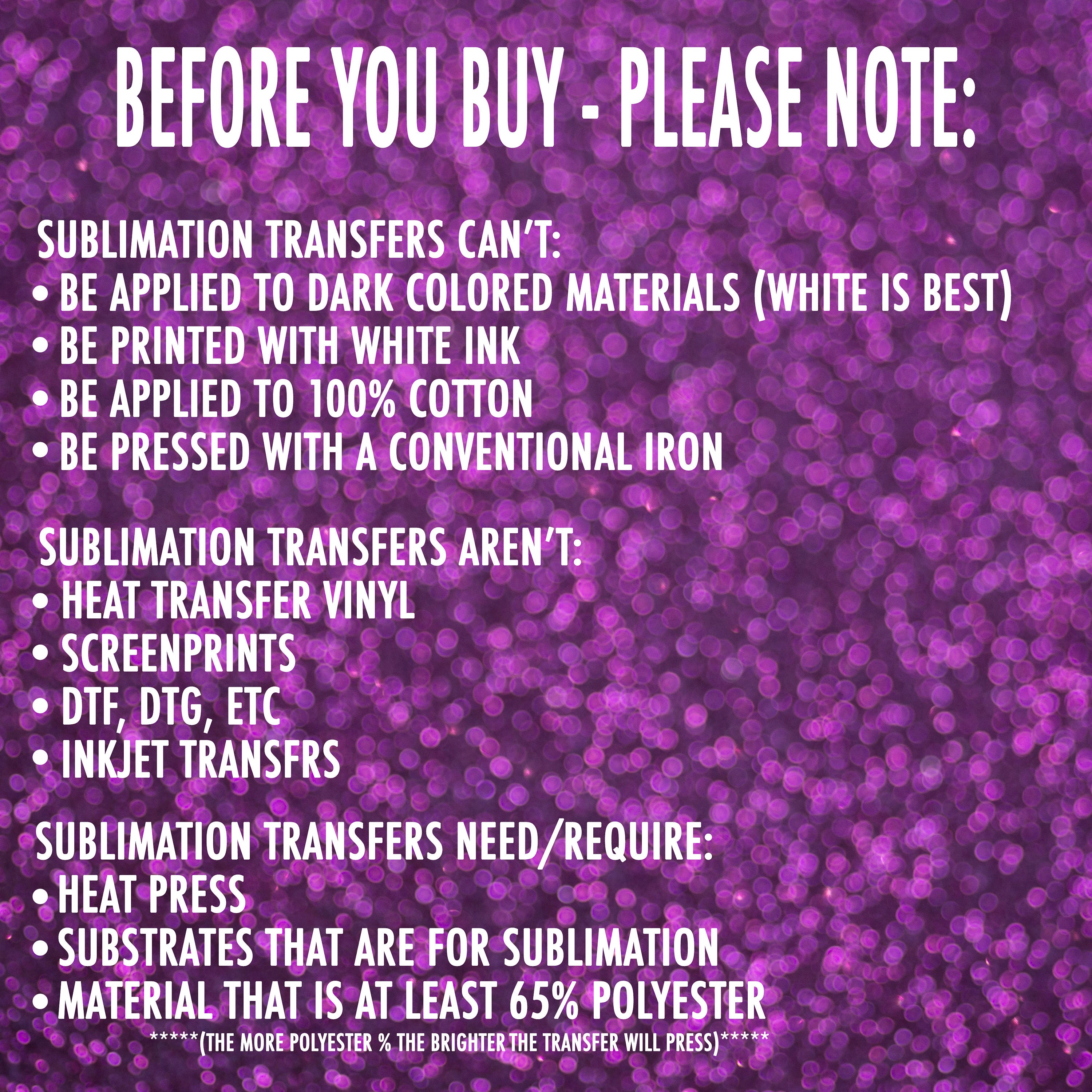 Ready to Press Custom Sublimation Transfers ~ Wholesale Print on Demand ...