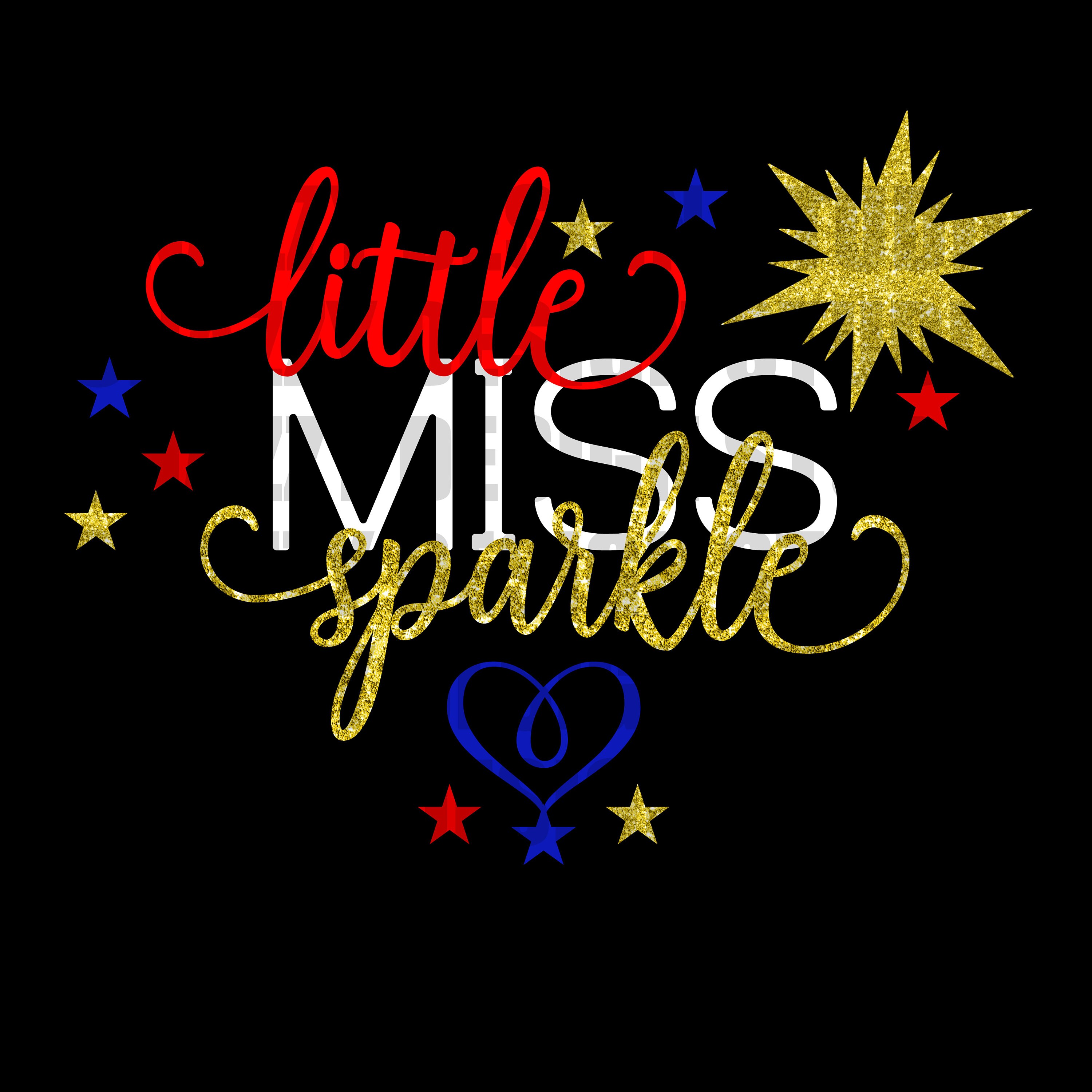Little Miss Sparkle svg, 4th of July svg, Patriotic svg, Fourth of July, Independence Day, July 4th ~ SVG,DXF,EPS ~Instant Download