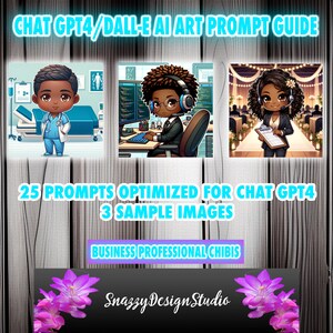 25 ChatGPT v4 und DALL-E3 Ai Art Prompt Guide ~ Chibi Business Professionals
