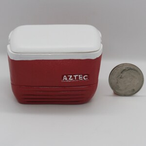 Red in 1:12 doll scale Miniature Cooler 