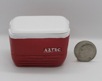 Dollhouse Miniature One Inch Scale 1:12 Red Cooler