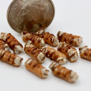 Dollhouse Miniature One Inch Scale 1:12 Cannoli by CSpykersMiniaturesUS image 1
