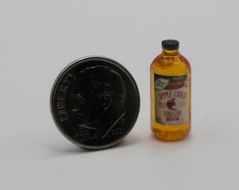 Dollhouse Miniature One Inch Scale 1:12 Apple Cider Vinegar by CSpykersMiniaturesUS
