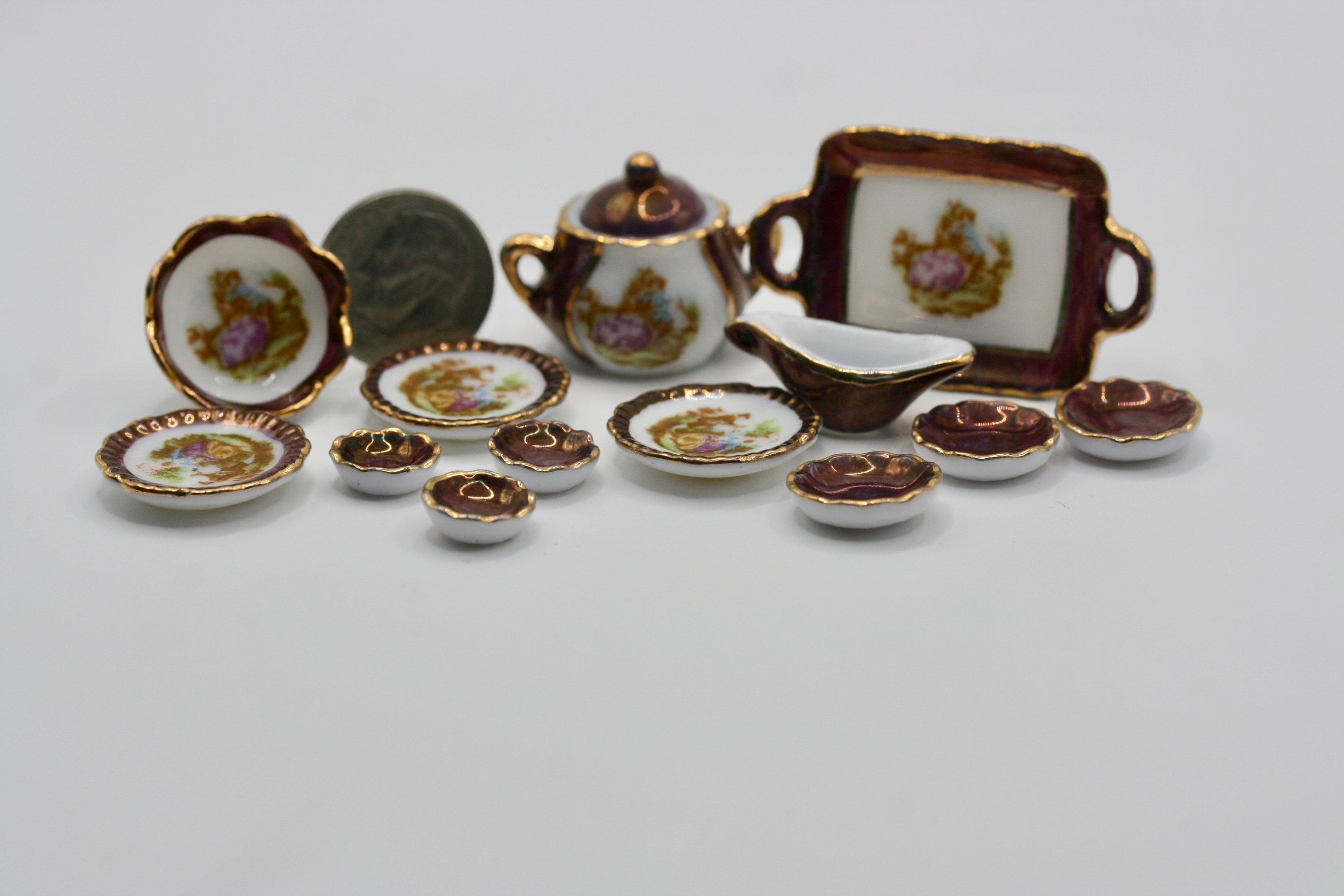 リスさん専用LIMOGES ミニュアインテリア&ティーセット Limoges Mini Tea Set - Etsy