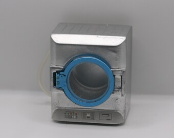 Dollhouse Miniature One Inch Scale 1:12 Silver Washing machine