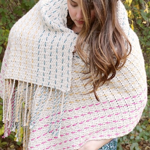 The Summer Nights Wrap (PATTERN ONLY // Crochet // Wide Scarf // Worsted Yarn // Beginner Level // Blanket Scarf // Shawl)