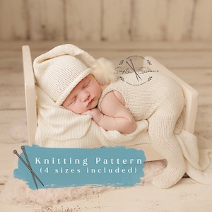 Conjunto de bata y gorro para bebé, camisón de manga larga a rayas, talla  única, 0-6 meses, Rayas