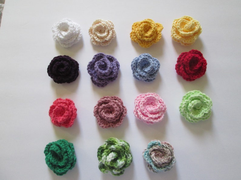 Crochet Rose Applique