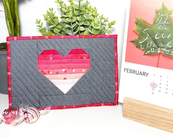 Startled Heart Block Pattern - Postcard Series - 4X6 or 6X9