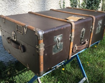 leather trunk luggage