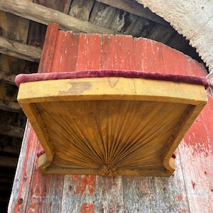 Dosel de cama antiguo francés con cubierta de tela "Ciel de Lit" / Circa finales del siglo XIX / Decoración de castillo