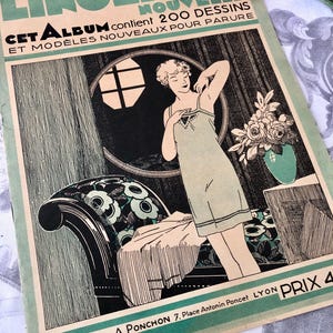 French Antique 1920s Magazine &quot;Lingerie Nouvelle&quot; / Wonderful illustrations and Designs For Clothing & Adornments / Stunning Examples