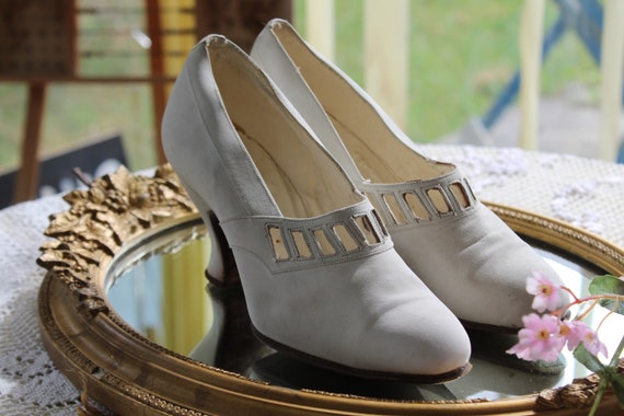 Pair of French Vintage 1920s White 