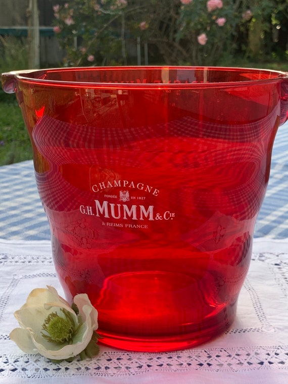 French Vintage G. H. MUMM Champagne Bucket / 1970s Red Clear Plastic  Champagne Cooler for Every Occasion / Iconic Make / Unusual Ice Bucket 