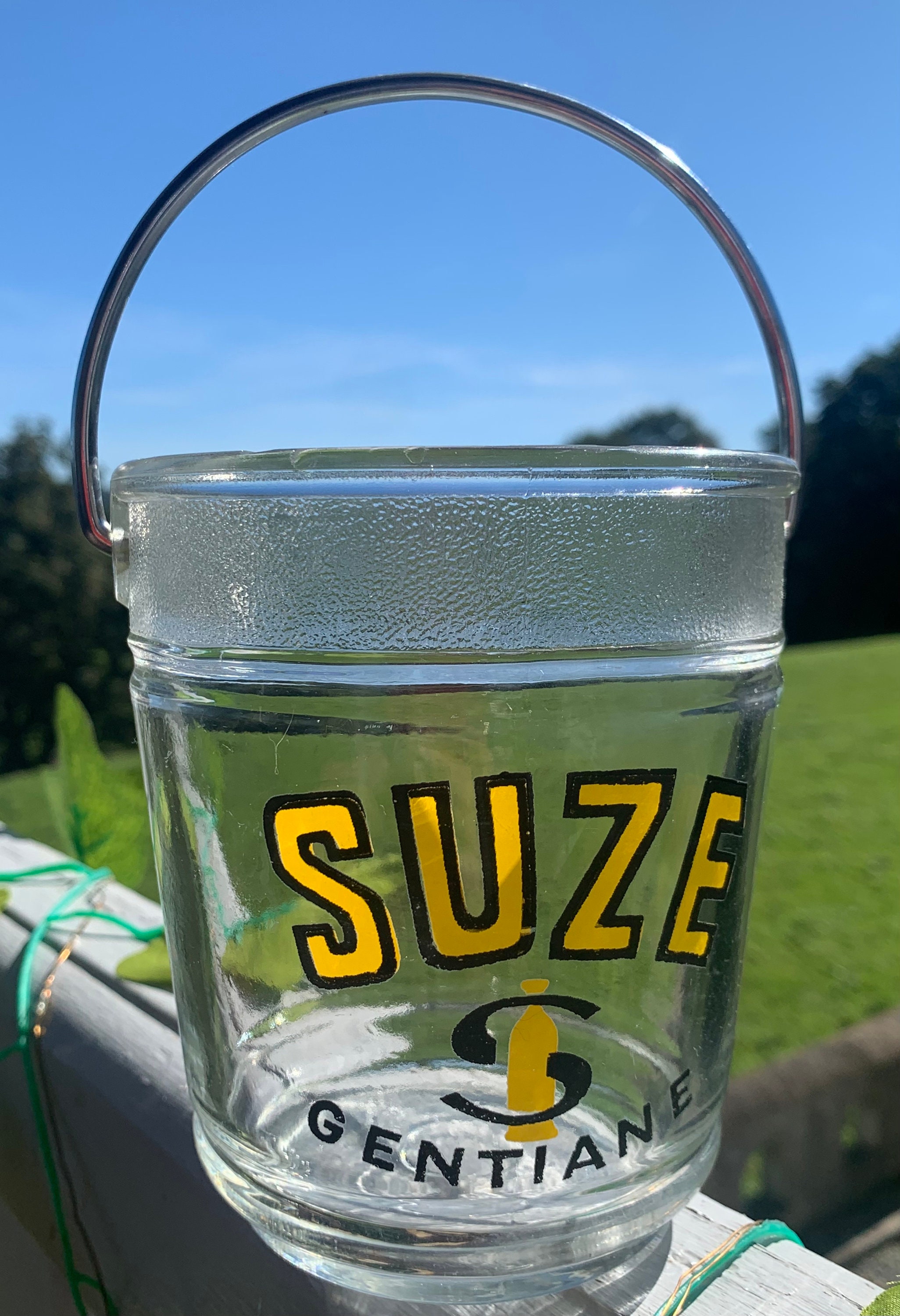 フランス製ヴィンテージ Suze アペリティフ ガラス製アイスバケツ