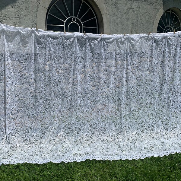 Lace Curtain Panels Etsy