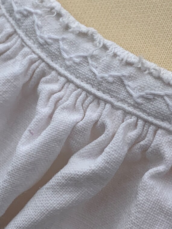 French Antique Ecru Linen Nightdress / Charming H… - image 8