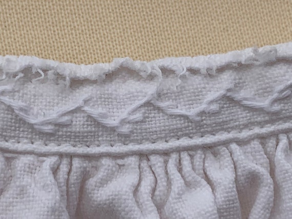 French Antique Ecru Linen Nightdress / Charming H… - image 5