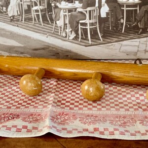 Französische Vintage 1950er Jahre Garderobenhaken aus Holz / französischer Vintage-Huthaken / französischer Vintage-Huthaken