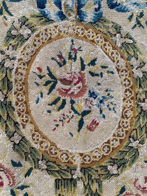 Group of Three Floral Needlepoint Pillows for sale at auction on 24th  January