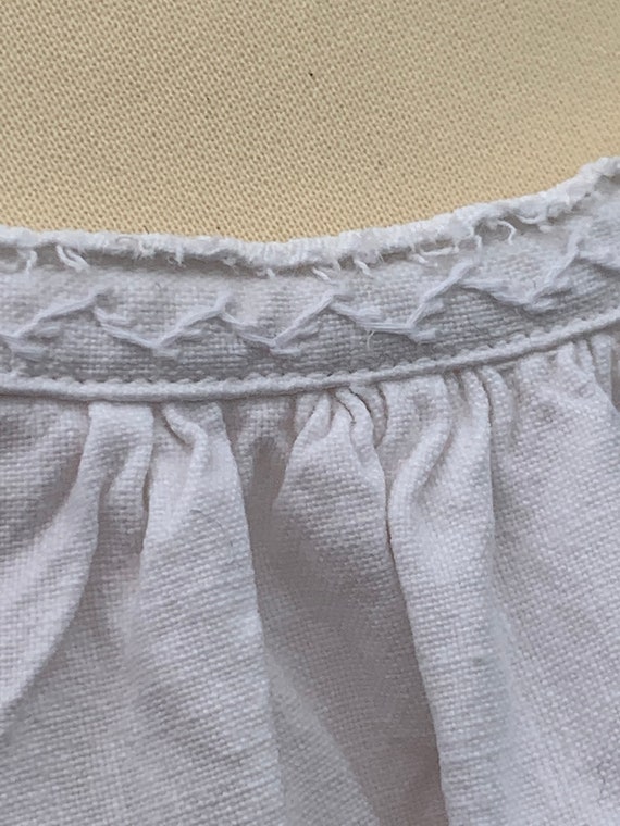French Antique Ecru Linen Nightdress / Charming H… - image 10
