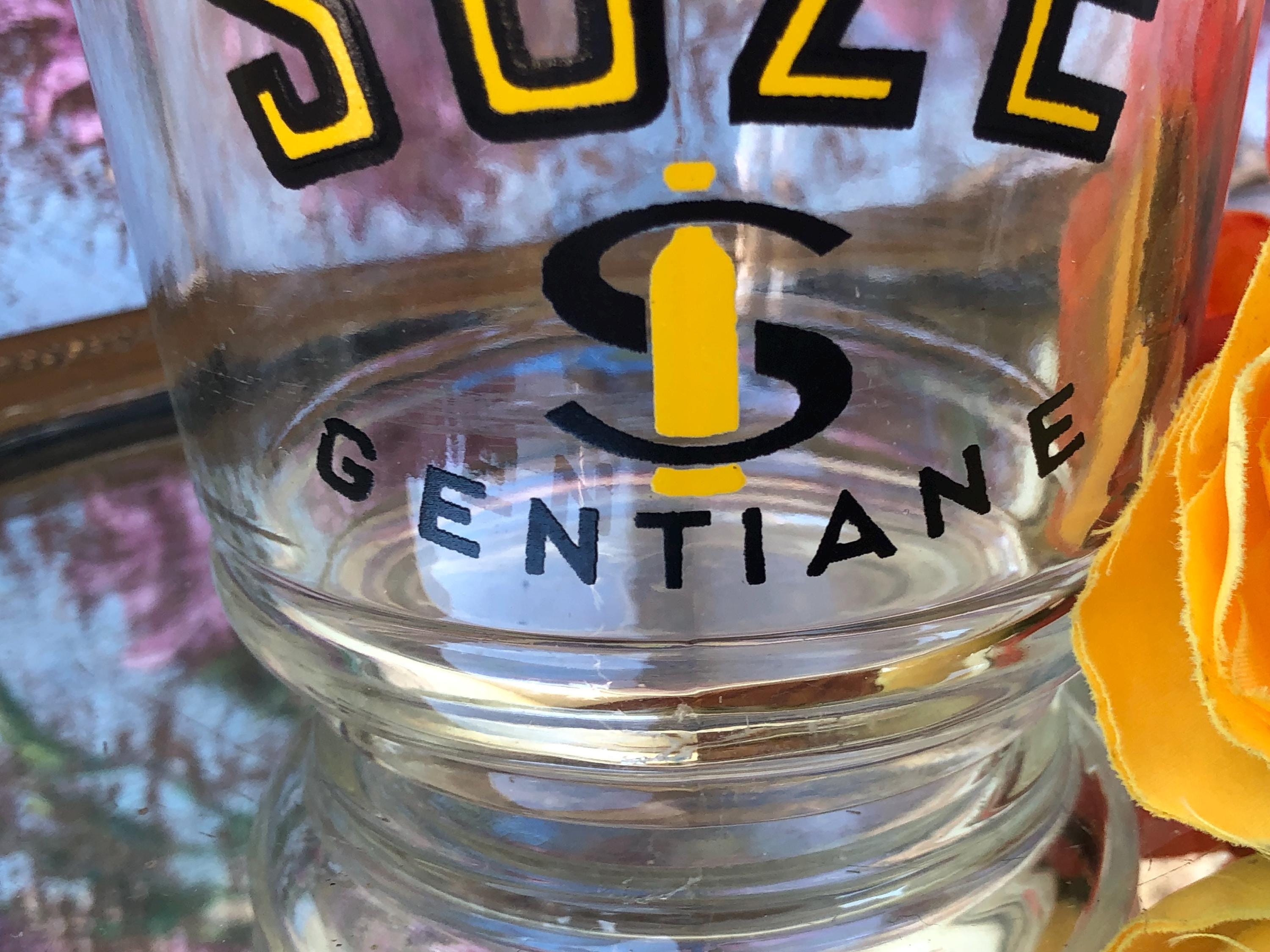 フランス アンティーク SUZE 販促商品 ガラス製 アイスバケツ フランス製ヴィンテージ Suze アペリティフ ガラス製アイスバケツ