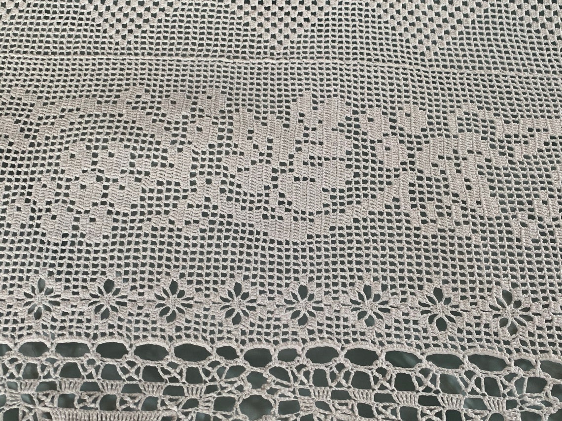 Wunderschöner französischer antiker weißer Baumwolle Gehäkelte | Etsy